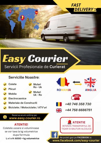 TRANSPORT COLETE ROMÂNIA – ANGLIA
