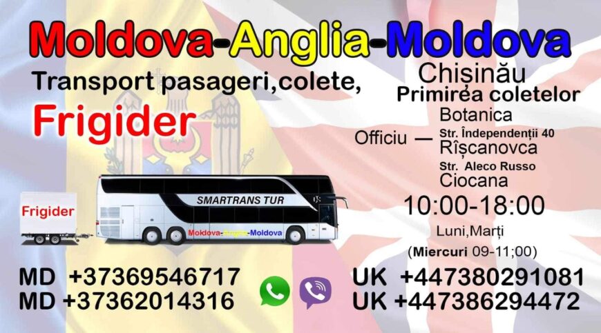 Transport Colete Pasaderi Moldova Anglia Moldova